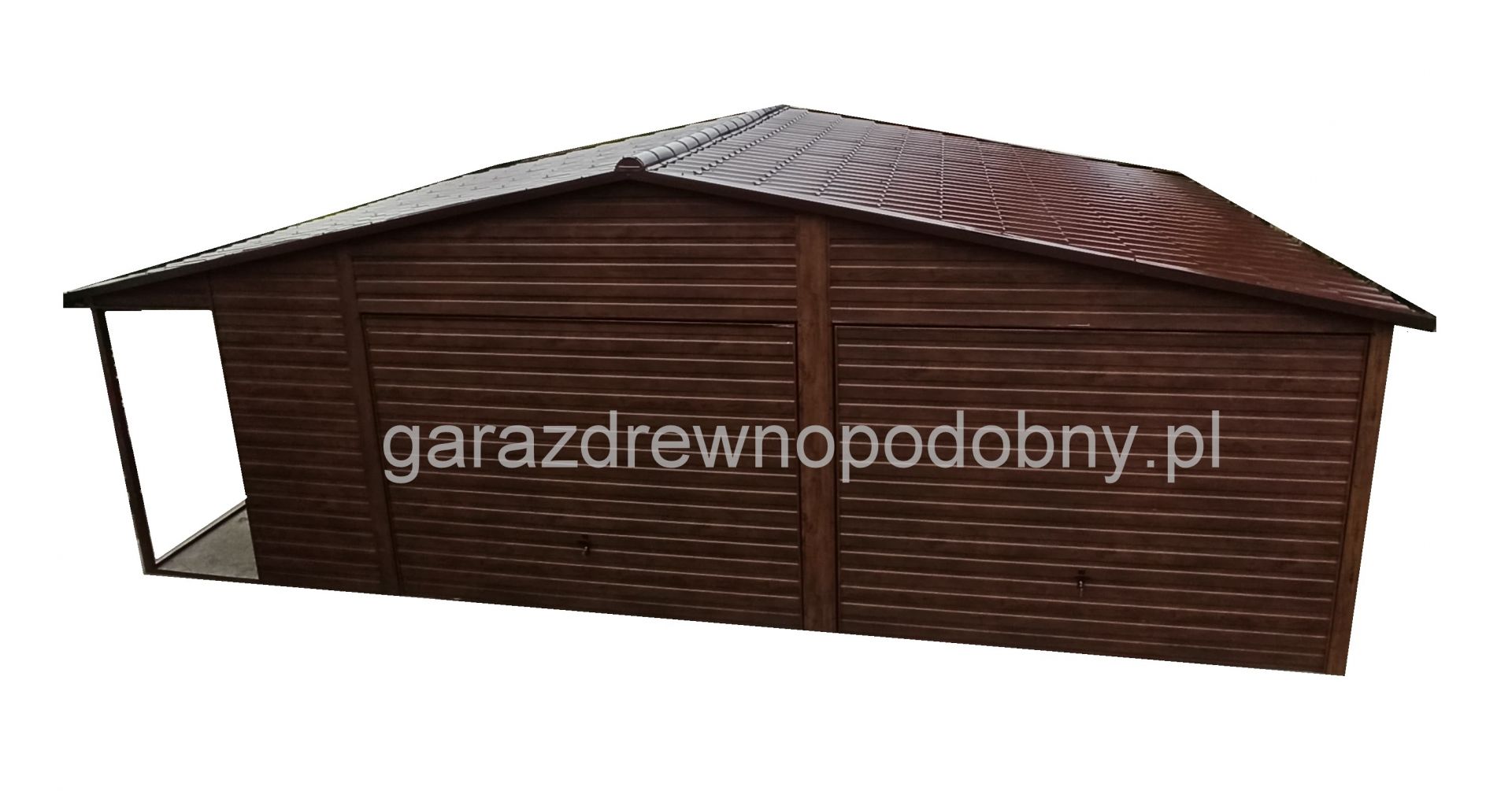 Garaż drewnopodobny 7×6 +1m wiaty  - Zdjęcie 1