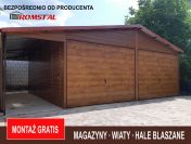 Garaż Blaszany DREWNOPODOBNY 9x6m - Garaże Blaszane - Romstal