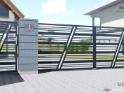 brama skrzydłowa, nowoczesne ogrodzenia panelowe, balustrady, furtki, przesła