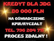Kredyt dla FIRM 80 000 PLN na 96 mies. BARDZO DUŻA PRZYZNAWALNOŚĆ!