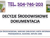 Warunki zabudowy dla działki budowlanej, t. 504746203, decyzja środowiskowa