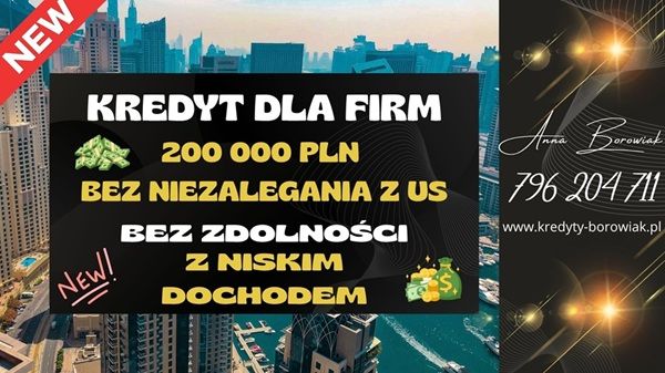 KREDYT DLA FIRM DO 200 000 PLN – NA UPROSZCZONYCH ZASADACH! Gdańsk - Zdjęcie 1