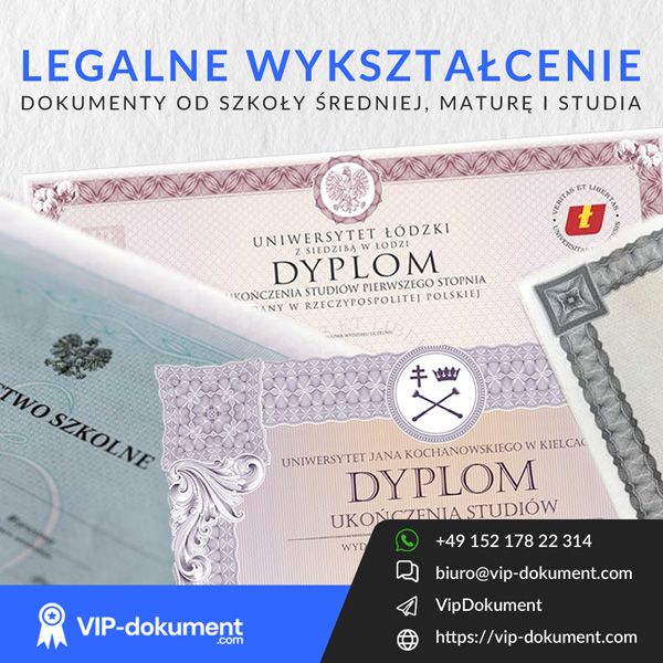 Kup średnie i maturę, dyplom magistra z wpisem  - Zdjęcie 1