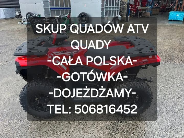 SKUP QUADÓW QUAD QUADY ATV BUGGY SSV 4X4 -CAŁA POLSKA- GOTÓWKA! Gdańsk - Zdjęcie 1