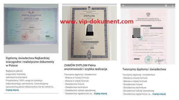 Kup świadectwo szkoły średniej z wpisem i mature Gdańsk - Zdjęcie 1