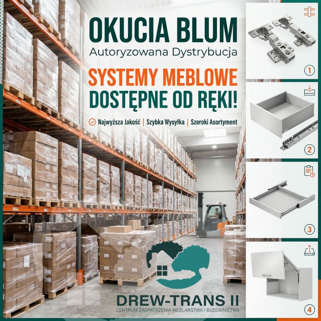 Okucia BLUM – Autoryzowana Dystrybucja | Systemy Meblowe - stałe dostawy Chojnice - Zdjęcie 1