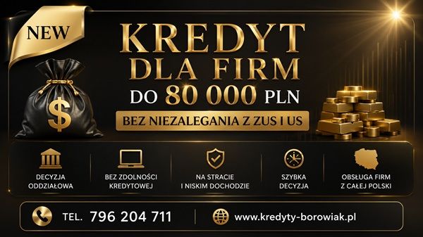 KREDYT BANKOWY DLA FIRM DO 80 000 ZŁ. Proces ON-LINE! Gdańsk - Zdjęcie 1
