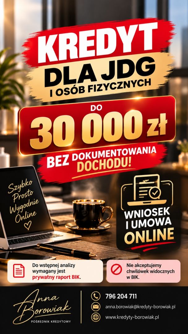 KREDYT DO 30 000 ZŁ BEZ DOKUMENTOWANIA DOCHODU! Gdańsk - Zdjęcie 1